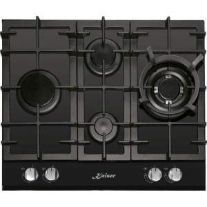 Placa de cocção a gás - kaiser - kcg 6394 turbo - 60 cm - vidro preto - que