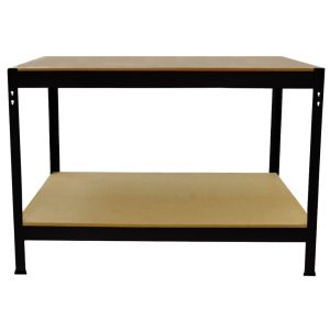 Mesa de trabalho q-rax em aço sem parafusos preto 120cm x 60cm x 90cm