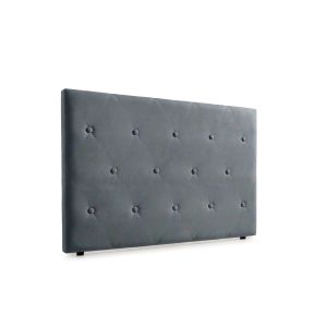 Cabeceira estofada venice aqualine 220x115x12 cm - cinza escuro - moonia