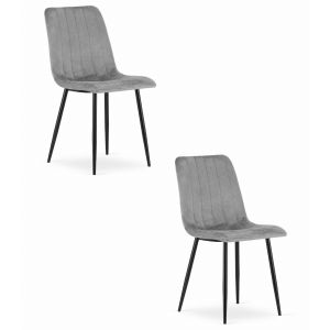Valora cadeiras jewa veludo cinza escuro ergonômicas x2