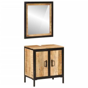 2 pcs conj. Móveis p/ casa de banho ferro e mangueira maciça ptr8470