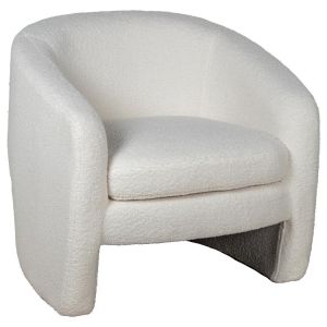 Poltrona de tecido branco