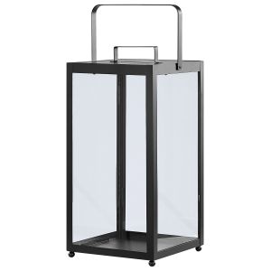 Lanterna lepar 53 cm metal preto