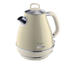 Chaleira vintage 1l bege - ariete - 1630w - wireless - sistema anti-calcári