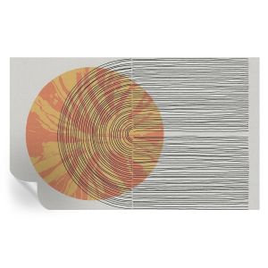 Papel parede adesivo círculo com linhas 416x254 tulup