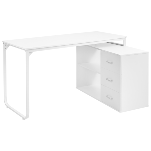 Secretária de canto sogne 140 cm 100 cm branco