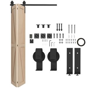 Acessórios para portas de correr 122x0.5x4 cm aço de carbono Homcom