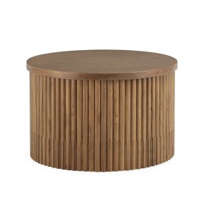 Mesa de centro 80x80x50 em madeira cor mel