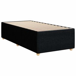 vidaXL estructura de cama individual tela gris oscuro