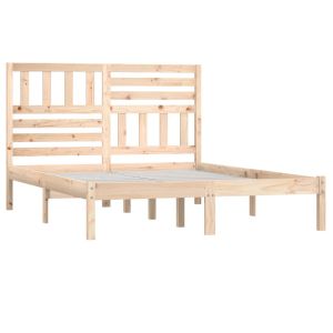 vidaXL estructura de cama sin colchón madera maciza de pino 120x190 cm
