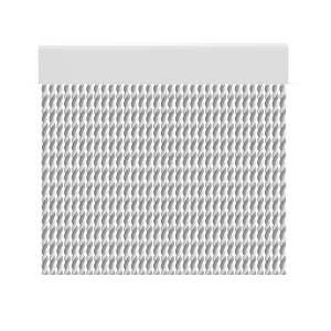 Cortina de porta PVC cabo branco com cinza / 90 x 210