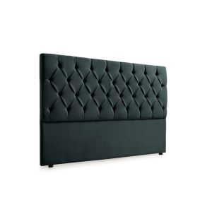 Cabeceira estofada capri aqualine 100x120x12 cm - preto - moonia