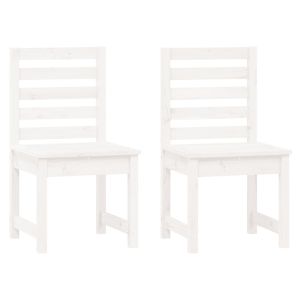 Cadeiras de jardim 2 pcs 50x48x91,5 cm pinho maciço branco