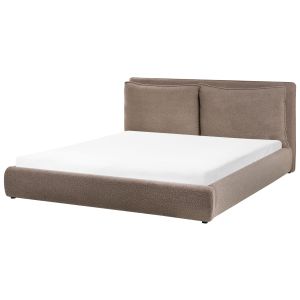 Cama bouclé bajonna 180 x 200 cm castanho