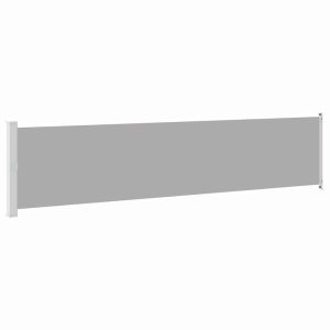 Toldo lateral retrátil para pátio 140x600 cm cinzento