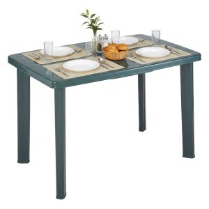 Mesa para exteriores pinedale, acabamento liso, plástico verde