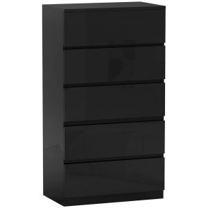 Cómoda com 5 gaveta 55x34x100 cm Homcom, casa - móveis de armazenamento
