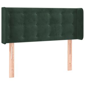vidaXL cabecero con LED de terciopelo verde oscuro 83x16x78/88 cm