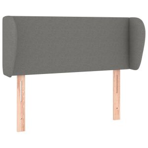vidaXL cabecero de tela gris oscuro 93x23x78/88 cm