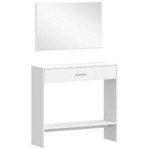 Móvel de entrada 91,5x27,9x85,5 cm color blanco Homcom
