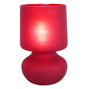 Candeeiro de mesa  vidro katia 2 vermelho  d14 cm