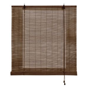 Estores de bambu, estore de rolo bambu natural marrom escuro 150 x 175cm