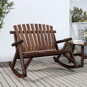 Banco de baloiço p/ jardim 2 lugares 123x96x102 cm abeto maciço pbk405796