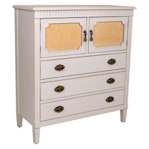 Cômoda de madeira branca 82x36x90