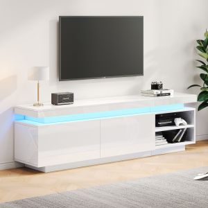 Móvel de tv brilhante com LED branco 50x170x35cm