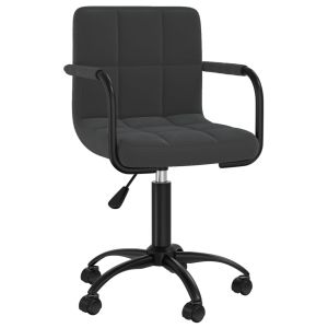 Cadeira de escritório - helloshop26 - giratória - veludo preto - ajustável