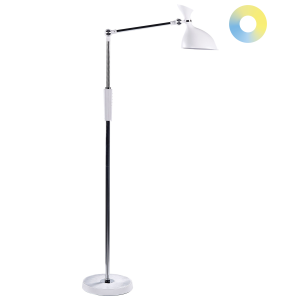 Candeeiro de pé LED andromeda com regulador de intensidade metal branco