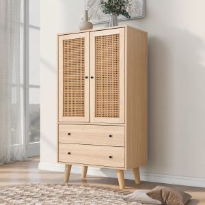 Aparador com 2 portas e 2 gavetas carvalho 120x60x40cm
