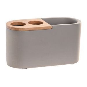 Xícara de bambu de cimento 11x4,5x6 cinza fosco