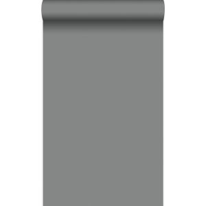 Origin papel de parede liso cinzento escuro 53 cm x 10.05 m