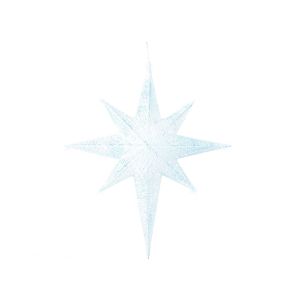 Decoração suspensa para exterior LED osma 67 cm estrela branco