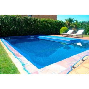 Capa de piscina - 6x6m - azul - fácil de instalar - proteção contra sujeira