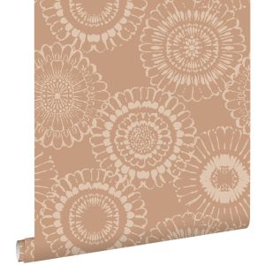 Estahome papel de parede flores terracota 50 x 900 cm