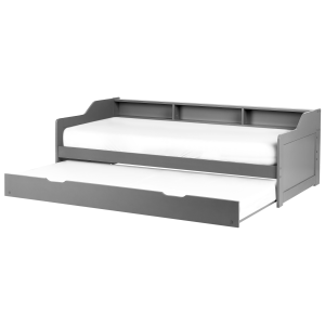 Cama gavetão madeira de pinho edern 90 x 200 cm cinzento