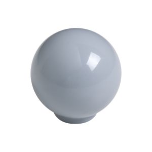 Puxador esfera de abs 24mm cinza brilhante, lote com 75