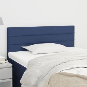 Cabeceira de cama tecido 90x5x78/88 cm azul wgo9107