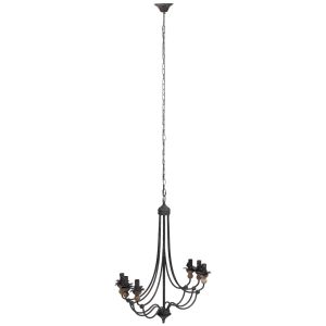 Candeeiro de teto em metal preto d69x86h cm