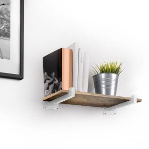 Jogo de suportes para prateleiras em madeira shelf reto com tubo quadrado