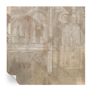 Papel de parede vinílico ornamentos históricos 250x250 tulup