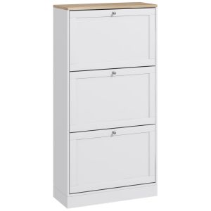 Móvel sapateira 60x23.5x115 cm color blanco Homcom