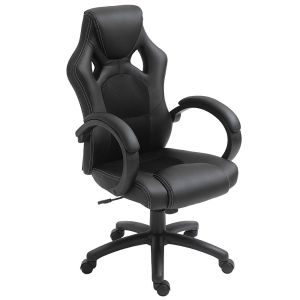 Cadeira de escritório 71x61x(108-118) cm pu, PVC e tecido de malha Homcom
