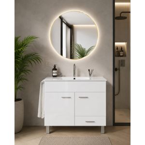 Móvel de banho com lavatório samos sem espelho 100x45 cm branco