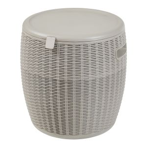 Assento refrigerador avetrana 44xø40 cm - castanho claro [casa.pro]