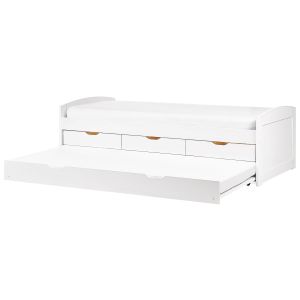 Cama gavetão madeira de pinho petiville 90 x 200 cm branco