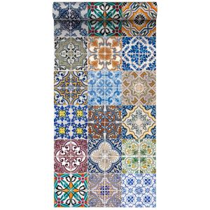 Estahome papel de parede xxl azulejos espanhóis 50 x 900 cm 158603