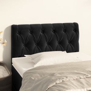 Cabeceira de cama veludo 80x7x78/88 cm preto ptob7787